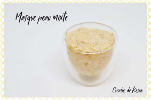 Masque du visage fait maison réalisé pour peau mixte.