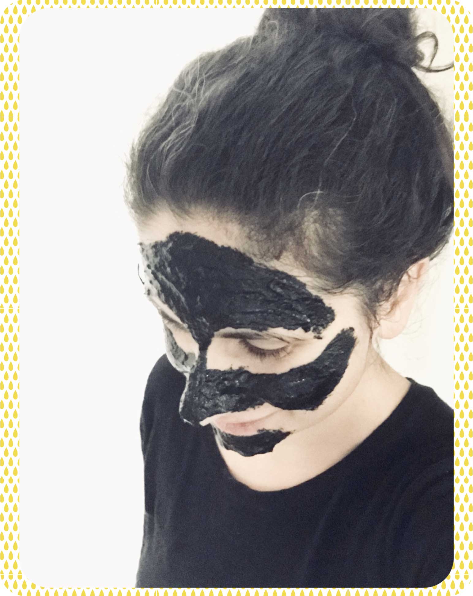 Application du masque visage fait maison.